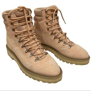 Diemme Monfumo Womens Suede Ankle Boots Size 40 US 9 Light Pink Made in Italy